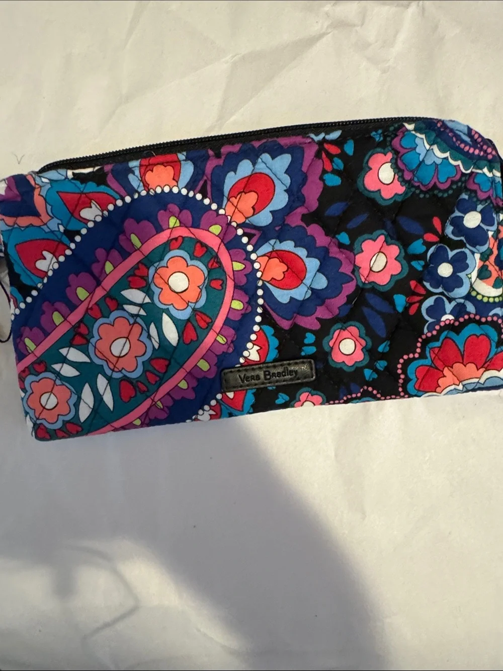 Vera Bradley Multicolor Floral Wristlet Wallet in Blue and Pink